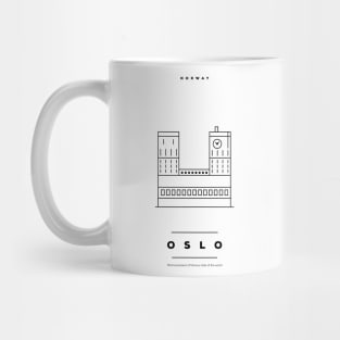 Oslo Minimal Black Line Design Mug